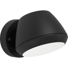 EGLO LED Wandlampe außen Nivarolo, Außenbeleleuchtung Hauswand, Spot Außenleuchte Down Light, Außenwandleuchte aus Metall in Schwarz, Wand Außenlampe, warmweiß, IP44