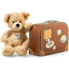 Steiff Fynn Teddy Bear in Suitcase, 28 cm, rotaļlieta bērniem, kustīgs un mazgājams, bēšs (111471)