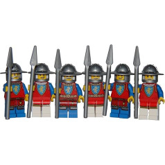 LEGO bruņinieku minifigūriņas Hawk Knight Lauvas bruņinieku figūriņas Black Falcon Knights (6 Lauvas bruņinieki) Black