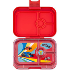 Yumbox Panino necaurlaidīga Bento pusdienu kaste bērniem un pieaugušajiem, Roar Red