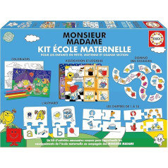 Educa - Monsieur Madame Nursery Set - Pilns aktivitāšu komplekts franču valodā - Jautrākais veids, kā mācīties, spēlējoties ar mūsu iemīļotākajiem varoņiem - vairāk nekā 3 gadi (19691)