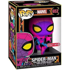 Funko Pop! Marvel: Blacklight Spider-Man vinila figūriņa Ekskluzīva Black Light Edition Spiderman - tikai Pop