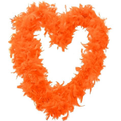 I Love Fancy Dress Wholesale = Wholesale = Businesses = Groups = 100 X ORANGE COLOURING REAL FEATHER BOA = 65g +180cm LONG = PERFECT FOR AS ACCESSORIES FOR ANY TYPE OF COSTUDING = FREE OF DELIVERY