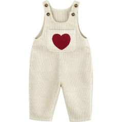 ANIMQUE Baby Toddler Kids velvets Dungarees vispārējo zēni meitenes bez piedurknēm Jumpsuits regulējamas lencēm bikses bikses Basic ar sirds izšuvumi 0-4 gads