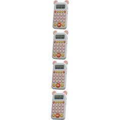 VICASKY Pack of 4 Oral Calculating Machine, bērnu rotaļlieta meitenēm, mini rotaļlieta bērniem, izglītojoša rotaļlieta 4 gadus veciem bērniem un meitenēm, matemātikas rotaļlieta no plastmasas, rozā krāsā