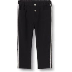 IKKS Baby Boys' Pantalon Fluide Noir Avec Bandes Trousers