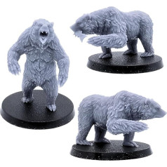 Grizzly Bear miniatūras figūriņa 28 mm izmēra milzu Dungeons and Dragons miniatūras spēlēm, fantāzijas lomu spēlēm