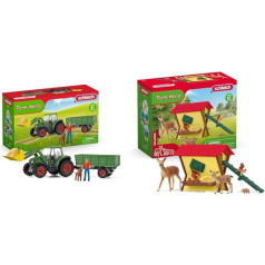 SCHLEICH 42608 Traktors ar piekabi, no 3 gadu vecuma, rotaļu komplekts 