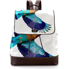 Indian Roller Bird Personalised School Bags Grāmatu somas pusaudžiem, daudzkrāsains, 27 x 12,3 x 32 cm, mugursomas mugursomas, daudzkrāsains