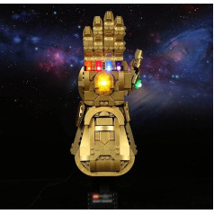 PIPART LED gaismu komplekts 76191 Marvel Infinity Gauntlet, tikai gaismu komplekts, bez Lego modeļa - viegla uzstādīšana (standarta)