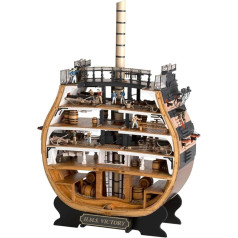 Artesanía Latina - Koka kuģu modeļi - Anglijas līnijkuģis, HMS Victory Trafalgar 1805 - Modelis 20500, mērogs 1:72 - Modeļi uzbūvei - Iesācēju līmenis