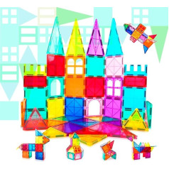 NK Magnētiskie klucīši bērniem (100 gab.) - 3D magnētiskie klucīši Montessori izglītojoša rotaļlieta dzimšanas dienas dāvanai bērniem