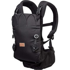 Najell Baby Carrier Original, bērnu nēsātājs jaundzimušajiem un maziem bērniem, no 0-3 gadiem (3,5-15 kg), melns, izcili melns.