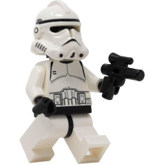 LEGO Star Wars: White Ep 3 Clone Trooper (2. fāze) ar blasteri