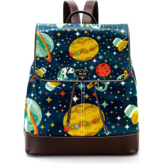 Space Star Planet Spaceship Pattern Personalised School Bags Grāmatu somas pusaudžiem, daudzkrāsains, 27 x 12,3 x 32 cm, mugursoma mugursomas, daudzkrāsains