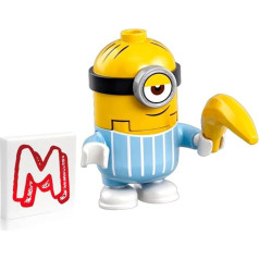 LEGO Minions minifigūriņa Stjuarts kombinezonā ar banānu un sānu displeju