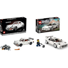 LEGO Creator Ekspertu modeļu komplekts Porsche 911 kolekcionējams 1458 gabaliņu modeļu komplekts un Speed Champions Lamborghini Countach komplekts auto modeļiem