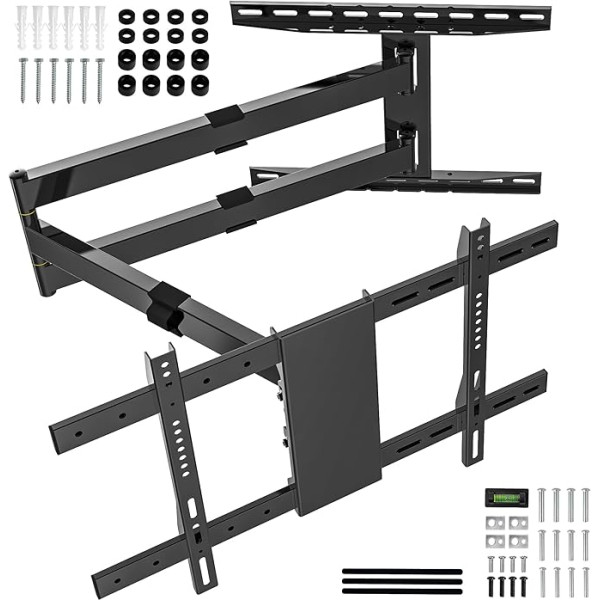 1200 mm attālums no sienas, TV sienas stiprinājums, garā grozāmā roka, slīpums, grozāmība, pagriešana, pagarinājums, 32-80 collu LCD/LED/OLED televizors, 50 kg kravnesība, VESA 600 x 400 mm TV stiprinājums