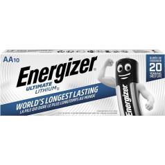 Energizer baterijas AA/LR6 Ultimate Lithiu 10 gab., 636900 (10 gab.)