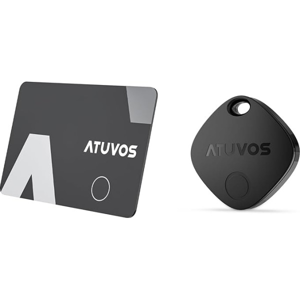 ATUVOS Wallet Tracker Card Thin 1,6 mm un Smart Air Tag saderīgs ar Apple Kur ir? (tikai iOS, Android nav atbalstīta), Bluetooth priekšmetu meklētājs ceļojuma koferim/portfelim/portfelim/ceļasoma somai un citiem priekšmetiem.