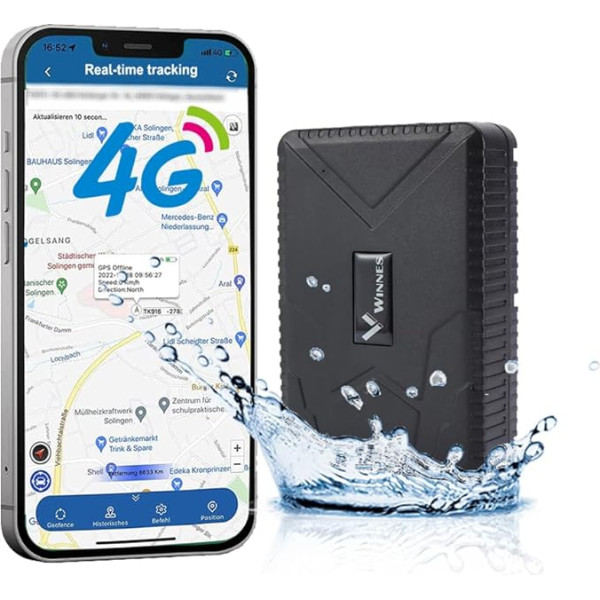 Winnes GPS Tracker 4G GPS Tracker Auto gatavība 90 dienas ar bezmaksas lietotnēm GPS Tracker automašīnām visā pasaulē izsekošana IP58 ūdensizturīgs spēcīgs magnēts