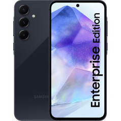 Samsung Galaxy A55 5G Enterprise Edition, Android viedtālrunis, biznesa tālrunis ar 6 GB RAM / 128 GB, 50 MP kamera, Knox, IP67 ūdens un iestrēgumu izturīgs - melns - 3 gadu garantija