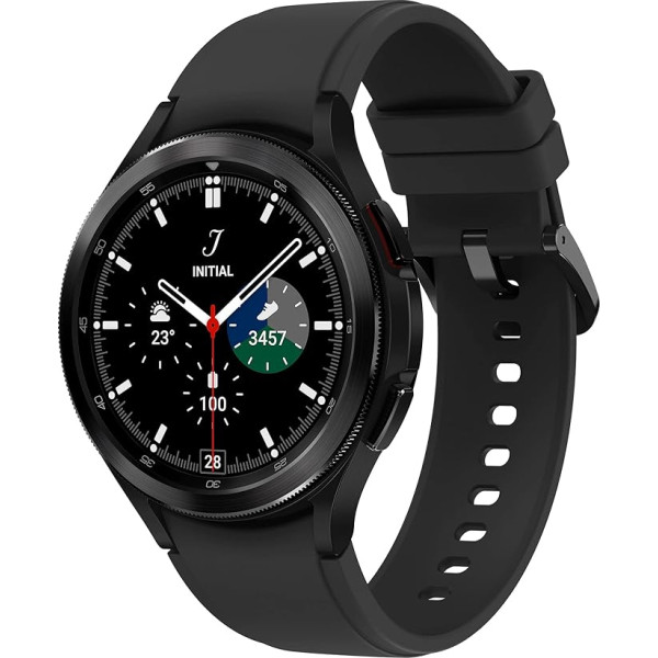 Samsung Galaxy Watch4 Classic apaļš Bluetooth viedpulkstenis Wear OS rotējošs rāmiņš Fitnesa pulkstenis Fitnesa sekotājs 46 mm melns