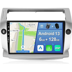 YUNTX [6GB + 128GB] Android 12 auto radio Citroen C4/C-Quatre/C-Triomphe (2004-2012)-[Integrēts CarPlay/Android Car/DSP/GPS]-9 collu IPS 2.5D-CAM+MIC-DAB/Mirror Link/Bluetooth 5.0/360 kamera