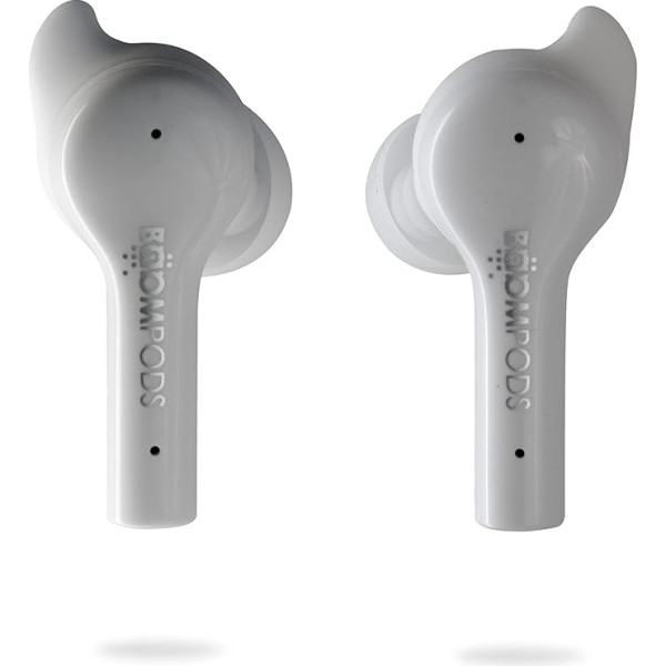 Boompods Bassline GO True Wireless Bluetooth austiņas, bezvadu austiņas un lādēšanas kārba, līdz 23 stundām atskaņošanas laika, TWS In-Ear austiņas ar ENC trokšņu slāpēšanas mikrofonu, IPX4 aizsardzība auss