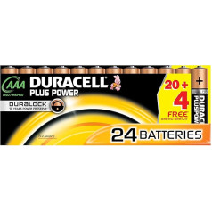 Duracell DUR019058 Plus AAA baterijas (24 gab.)