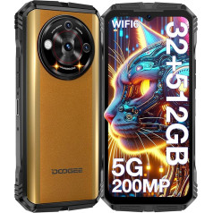 DOOGEE V30 PRO izturīgs viedtālrunis 2024, 32GB+512GB viedtālrunis izturīgs 5G, 6,58 collu FHD + 120Hz Android 13 neiznīcināms tālrunis, 10800mAh 33W, 200MP izturīgs mobilais telefons, WiFi6/ Dual SIM/NFC/GPS