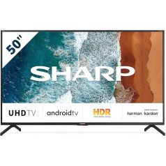 SHARP 50BN6EA Android TV 126 cm (50 collu) 4K Ultra HD LED televizors (Smart TV, Harman Kardon, Dolby Atmos)