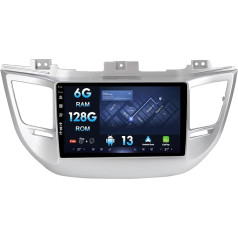 6G + 128G auto radio Hyundai Tucson 3/IX35 2014-2018 Android atbalsts GPS navigācija Carplay Android auto Bluetooth MirrorLink WiFi 9 collu IPS skārienjūtīgais ekrāns