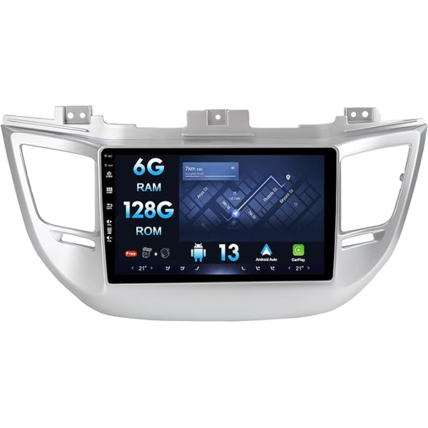 6G + 128G auto radio Hyundai Tucson 3/IX35 2014-2018 Android atbalsts GPS navigācija Carplay Android auto Bluetooth MirrorLink WiFi 9 collu IPS skārienjūtīgais ekrāns