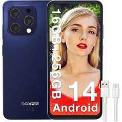 DOOGEE N55 Pro Mobilais telefons Android 14 16GB (6+10) RAM + 256GB ROM/TF 1TB Octa Core Akumulators 5150mAh Kamera 13MP + 8MP 6.56