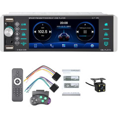 1 DIN 5,1 collu autoradio Bluetooth radio IPS HD skārienjūtīgais ekrāns FM/AM/RDS, AI balss MP3 atskaņotājs, balss vadība, AUX SD DVR 4 USB IOS Android Mirror Link, tostarp 4LED kamera