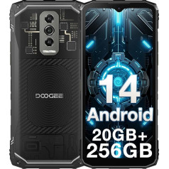 DOOGEE Blade10 Ultra (2024) Android 14-11mm īpaši plāns izturīgs viedtālrunis, 6,56 collu HD+ 20GB RAM + 256GB ROM (2TB TF) neiznīcināms tālrunis, 5150mAh 50MP+8MP izturīgs tālrunis, 90Hz/Face