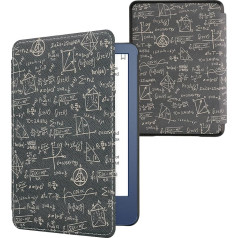 kwmobile Flip Case saderīgs ar Amazon Kindle (2022) Case - e-lasītāja futrālis - Equation Green Yellow