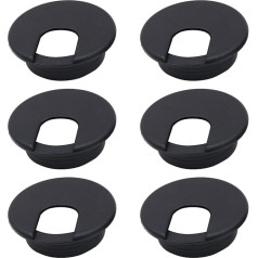 WANGCL Pack of 6 Flexible 2 Inch Desk Grommet for Organising Wires and Cables on Office Appliances for Computer Desks, Shelves and Furniture (6 elastīgas 2 collu galda caurlaides vadu un kabeļu sakārtošanai uz biroja ierīcēm)