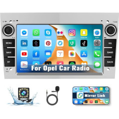 2G + 64G CAMECHO Android 13 auto radio priekš Opel Astra Corsa Vauxhall Meriva Zafira, 7 collu ekrāns Auto radio ar Bluetooth Mirror Link GPS WiFi FM RDS SWC atpakaļgaitas kamera