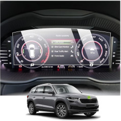 RUIYA 10,25 collu Skoda Kodiaq 2019-2023 / Karoq 2018-2024 Navigācijas ekrāna aizsargplēve saderīga ar Kodiaq Karoq Karoq GPS ekrāna aizsargplēve 9H Scratch-Resistant Anti-Fingerprint Kodiaq Protective Film Automašīna