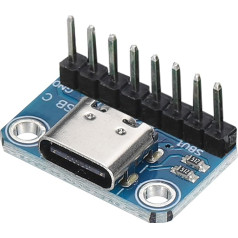 avota karte USB Type C Breakout Board Female 2,54 mm savienojums ar kontakta galvenes savienotāju