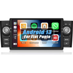 [1+32G] SIXWIN Android 13 auto radio Fiat Punto (2005-2009)/Linea (2007-2011) ar Wireless CarPlay Android Car Mirrorlink, 7 collu ekrāns ar HiFi navigāciju Bluetooth RDS WiFi