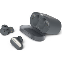 Philips TAT6908BK Patiesi bezvadu austiņas | In-Ear Bluetooth austiņas | IPX4 aizsardzība pret šļakatām | 28 stundu atskaņošana ar uzlādes maisiņu | 4 silikona ausu aizbāžņu izmēri | Mikrofons | USB-C kabelis | Melns