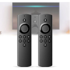 2 tālvadības pults Amazon TV Stick Lite balss TV tālvadības pults Bluetooth tālvadības pults aizvietošanas balss tālvadības pults Smart TV tālvadības pults bez barošanas un skaļuma pogām melna