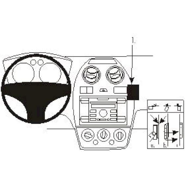 Brodit 853730 Proclip stiprinājums Ford Fiesta 06-08