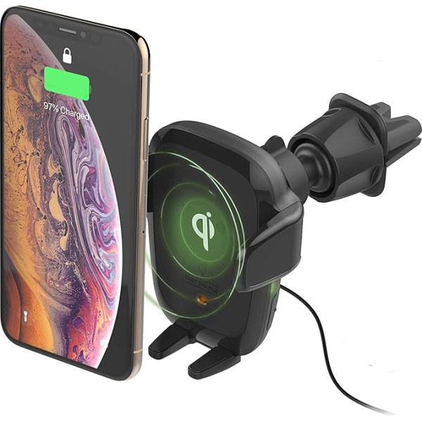 iOttie Auto SenseQi uzlāde ar automātisko saspiešanas CD + ventilācijas cauruli iPhone XS Max R 8 Plus 10W Samsung Galaxy S10 E S9 S8 Plus Edge, Note 9