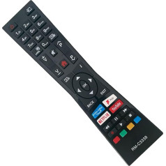 EAESE Rezerves RM-C3338 RC43101P tālvadības pults JVC 2018 2019 Smart 4K UHD LED LCD televizoriem ar Fplay YouTube Netflix pogām Universal Bush TV Remote Control RC43101P LT-24C680 LT-24C685