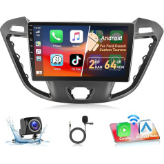 Podofo Auto radio Ford Transit Custom Tourneo 2013-2018 ar bezvadu Carplay Android Car 2+64G 9