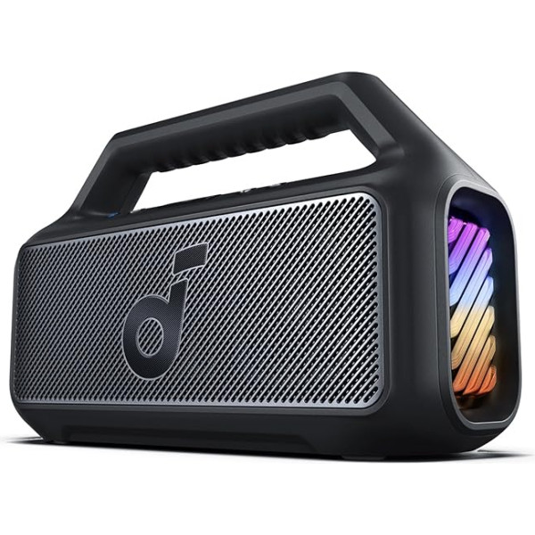 soundcore by Anker, Boom 2 Outdoor-Lautspreacher, 80W, Subwoofer, BassUp 2.0, 24h Akku, IPX7 Wasserdicht & Schwimmt, LED-Licht, USB-C, EQ, BT 5.3, Mobilie Bluetooth skaļruņi(Vispārīgi pieejams)